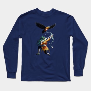 Magical Girl Archer with her Eagle Long Sleeve T-Shirt